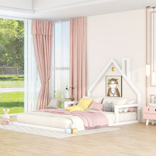 Load image into Gallery viewer, Elegant Floor Bed With House Shaped Headboard
