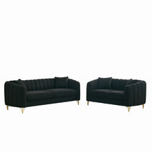 Load image into Gallery viewer, Oversized Sofa, 3 And 2 Seater Deep Tufted Couch - Black
