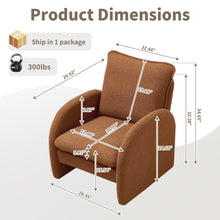Load image into Gallery viewer, Modern Sherpa Upholstered Accent Chair, Comfortable Living Room Armchair, Lounge Chair For Bedroom, And Office
