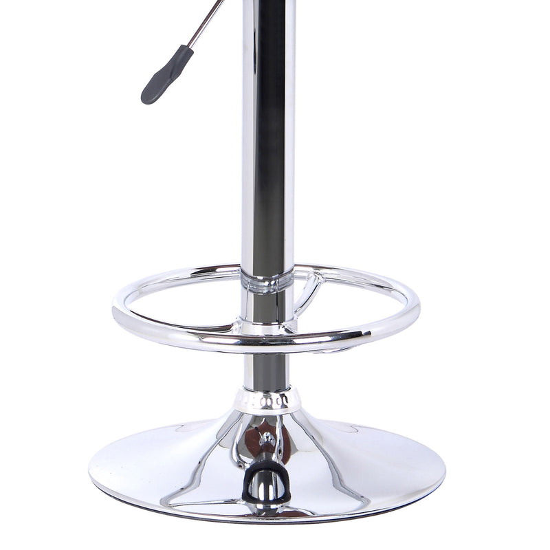 Iron Backless Adjustable Height Bar Chair - Black And Silver