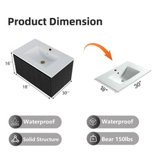 Load image into Gallery viewer, Wall Mounted Floating Bathroom Vanity With Sink And Drawers
