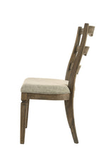 Load image into Gallery viewer, Upholstered Fabric Open Back Dining Side Chairs (Set of 2) - Gray / Oak
