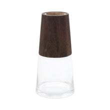 Load image into Gallery viewer, Tapered Table Vases With (Set of 2) - Brown / Clear
