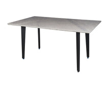 Load image into Gallery viewer, 63" Stone And Metal Dining Table - Gray

