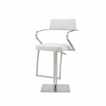 Load image into Gallery viewer, 21" Stainless Steel Bar Chair - White And Silver

