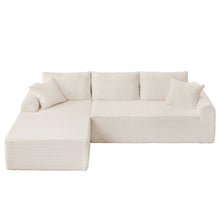 Load image into Gallery viewer, Modular Sectional With Arched Armrests, Includes 3 Back Cushions &amp; 2 Throw Pillows
