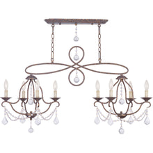 Load image into Gallery viewer, 24" Eight Light Dimmable Chandelier With Shades - Bronze

