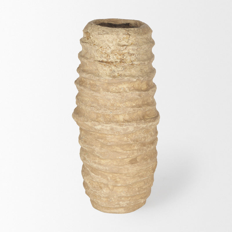 Mache Table Vase (729947) - Beige