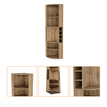 Load image into Gallery viewer, 71" Wood Corner Bar Cabinet - Natural
