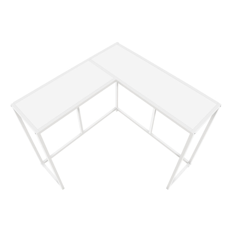Laminate And Iron Frame End Table - White