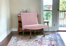 Load image into Gallery viewer, Plush Low Profile Armless Accent Chair - Pink
