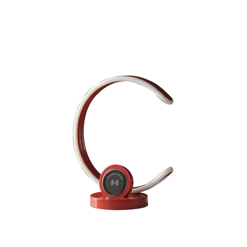 Contempo C Shape LED With USB Desk or Table Lamp - Red