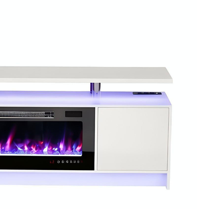 Fireplace TV Stand With Fireplace (734213) - White