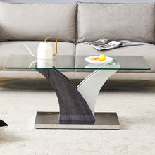 Load image into Gallery viewer, Artistic Rectangular Coffee Table With Tempered Glass Countertop
