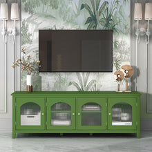 Load image into Gallery viewer, StylishTVcabinet Entertainment CenterTV Stand, TVconsoletable, Media Console, Solidwood Frame, Changhong Glass Door, Metal Handle
