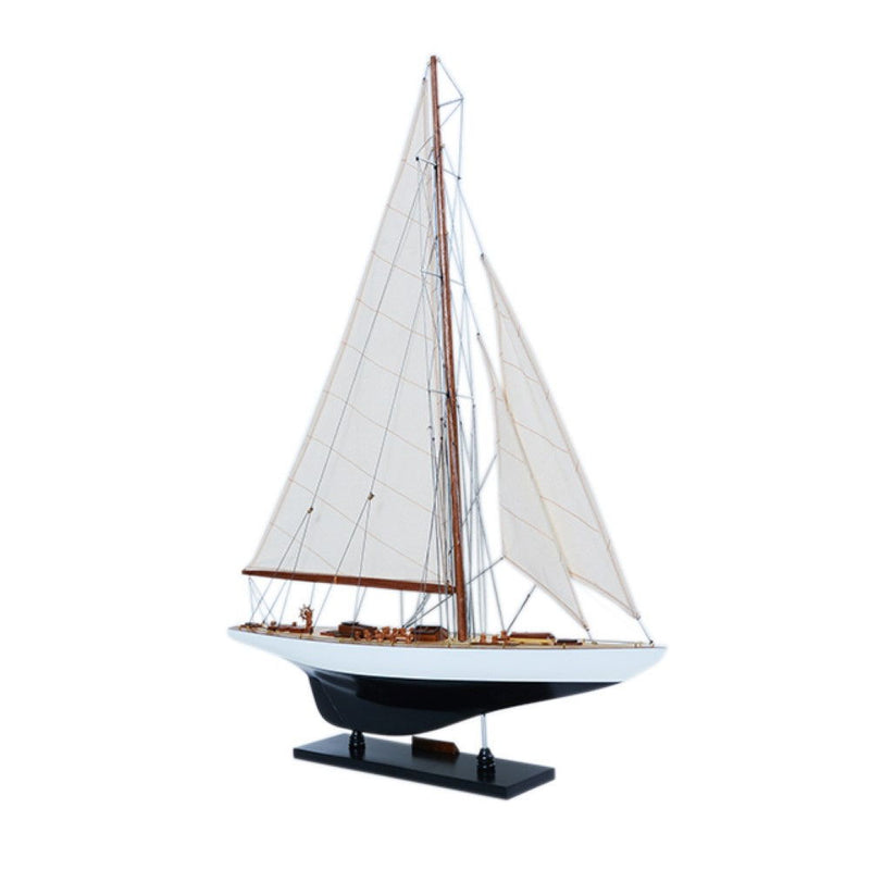 Hand Painted Model Boat (624694) - White / Black