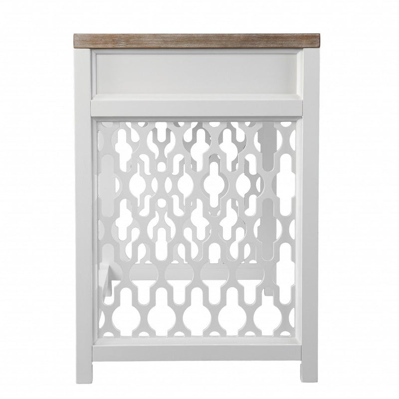 Writing Desk With Three Drawers - Natural / White