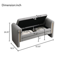 Load image into Gallery viewer, Modern Teddy Upholstered Large Bed End Bench With Arms And Storage
