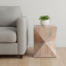 Load image into Gallery viewer, 19" Solid Wood Square End Table - Natural
