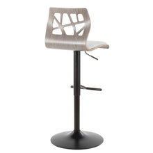 Load image into Gallery viewer, Folia - Mid Century Modern Adjustable Barstool With Swivel With Straight T Footrest (Set of 3)
