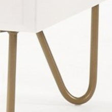 Load image into Gallery viewer, Contemporary Nightstand With Two Drawers - White And Gold
