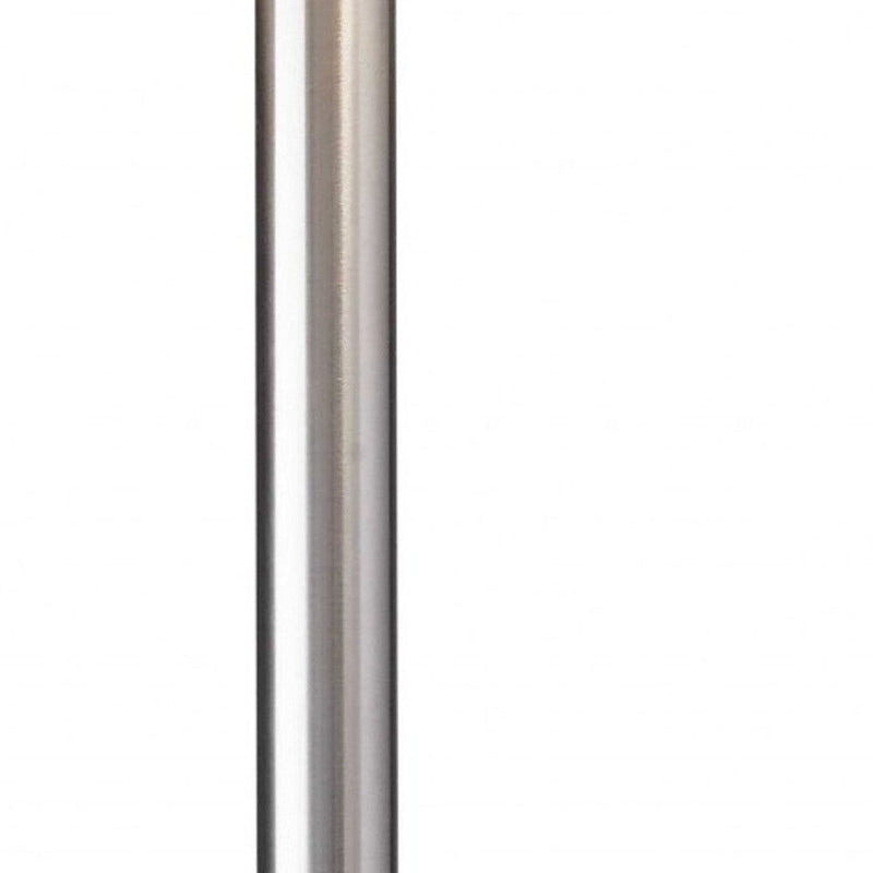 Two Light Traditional Shaped Floor Lamp White Drum Shade - Silver White