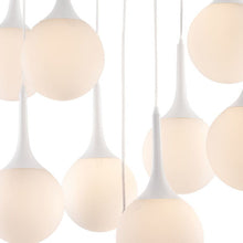 Load image into Gallery viewer, Shaded Nine Light Metal Dimmable Ceiling Light - White
