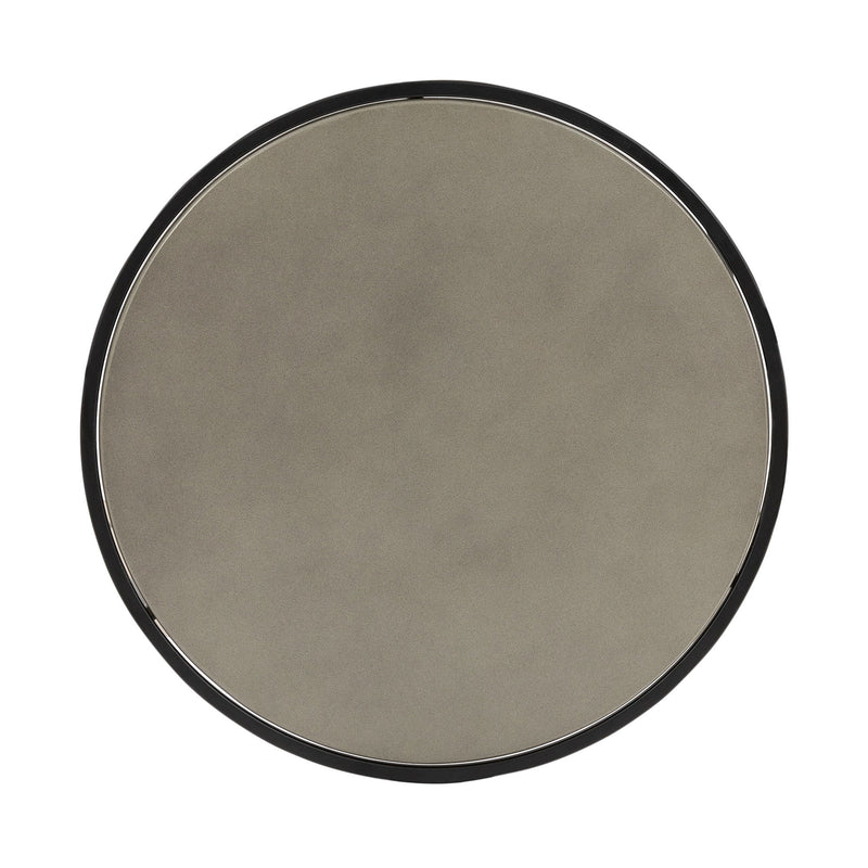 Concrete And Metal Round Nested Coffee Tables (Set of 2) - Gray And Black