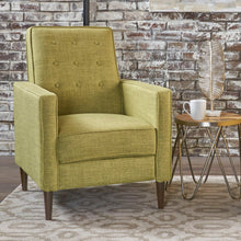 Load image into Gallery viewer, Mid-Century Modern Recliner With Button Tufted Waffle Stitch
