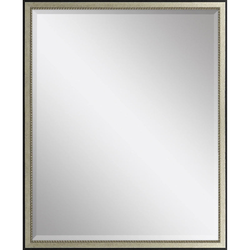 30" Solid Wood Framed Accent Mirror - Silver