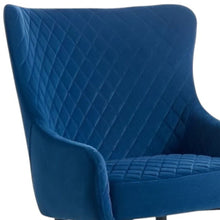 Load image into Gallery viewer, 28" Tufted Velvet Wingback Chair - Blue / Black
