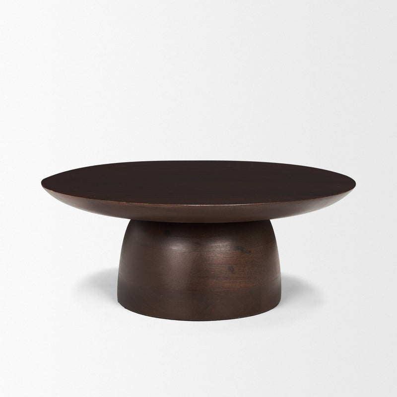 Hand Finished Round Vanity Tray (731280) - Brown