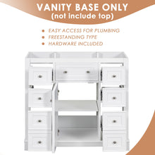 Load image into Gallery viewer, Modern Bathroom Vanity Base Only With 1 Cabinet And 6 Drawers
