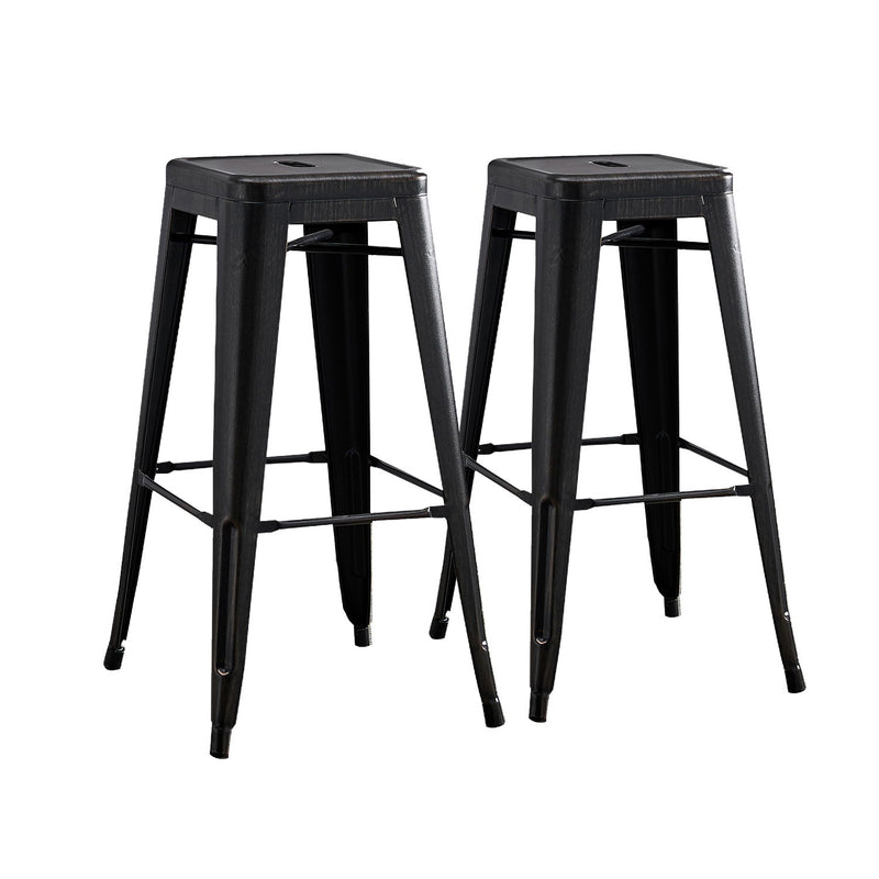 Backless Bar Stools (Set of 2) - Black