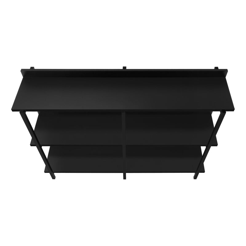 Frame Console Table With Three Shelves - Black