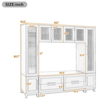 Load image into Gallery viewer, Wall Unit Modern Entertainment Center With Glass Doors
