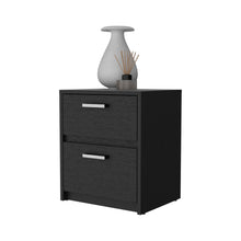 Load image into Gallery viewer, 15.7" x 12.7" x 18.6" Two Drawer Nightstand With Integrated Tech - Black
