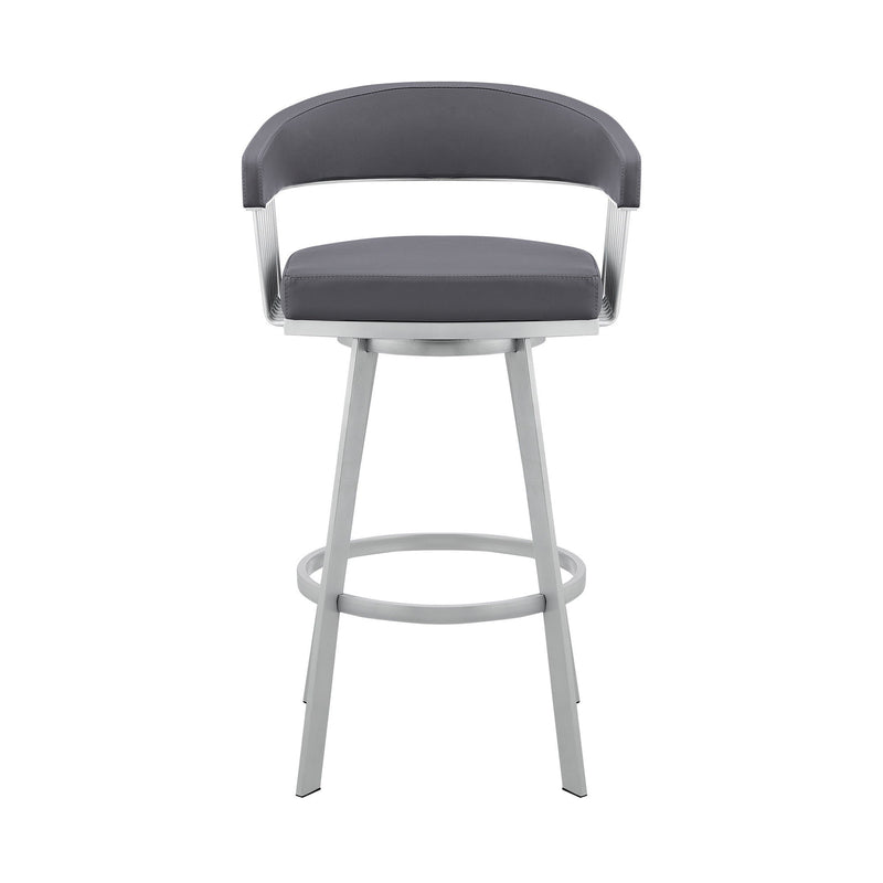 Swivel Low Back Counter Height Bar Chair - Slate Gray