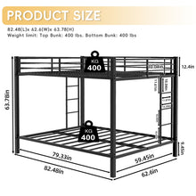 Load image into Gallery viewer, Bunk Bed For Kids, Convertible Frame With Ladders &amp; Guardrail
