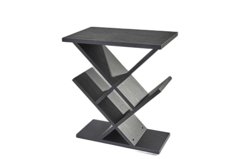 Solid Wood Pedestal Console Table - Black