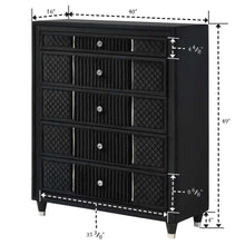 Load image into Gallery viewer, 1 Piece Tall Chest Upholstery Textured - Black
