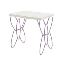 Load image into Gallery viewer, 22" Steel And Wood Nightstand - Lilac
