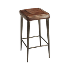 Load image into Gallery viewer, Iron Backless Counter Height Bar Chair - Brown / Gray
