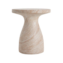 Load image into Gallery viewer, Outdoor / Indoor Travertine Side Table Lightweight
