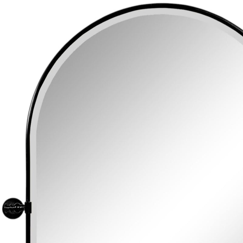 31" Arch Framed Bathroom Vanity Mirror - Black