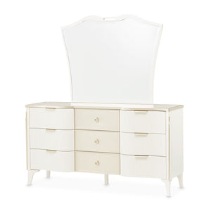 La Marisia - Dresser With Mirror - Creamy Pearl
