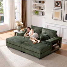 Load image into Gallery viewer, Convertible Sectional Sofa, Sleeper Oversized Living Room Lounge
