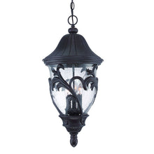 Load image into Gallery viewer, XL Three Light Leaf Detail Hanging Light - Matte Black

