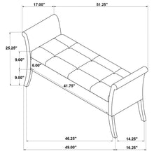Load image into Gallery viewer, Pasley - Rolled Arm Storage Bench
