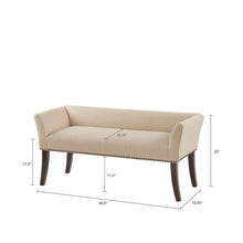 Load image into Gallery viewer, Elegant Design Bench Upholstery, Solid Wood Frame
